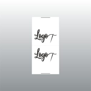 30mm laiune, valge satiinsilt. Logo mõlemal pool.
