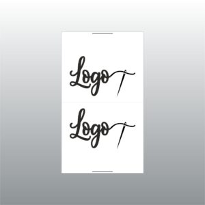 40mm laiune, valge satiinsilt. Logo mõlemal pool.