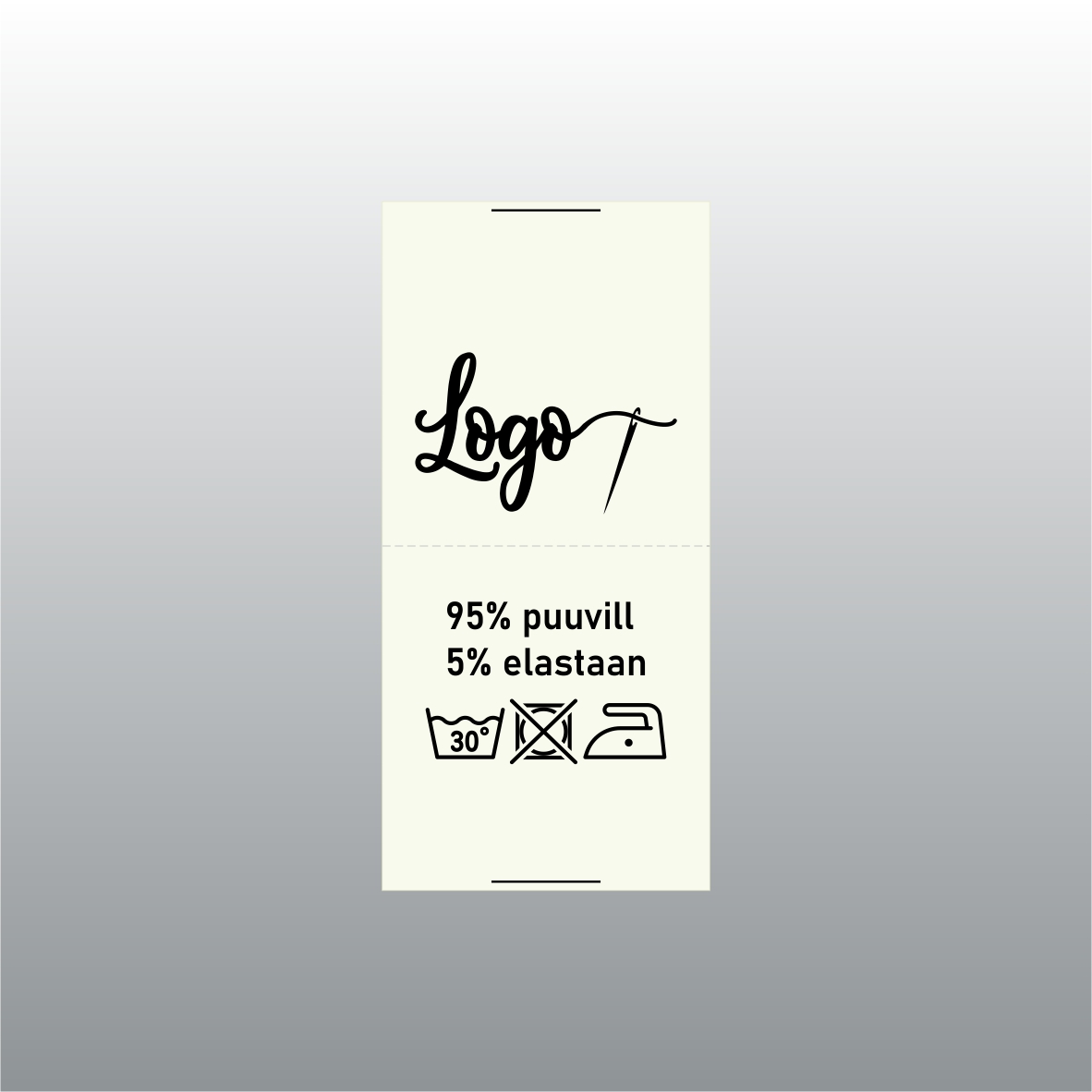30mm laiune, beež satiinsilt. Logo ja hooldusmärkidega.